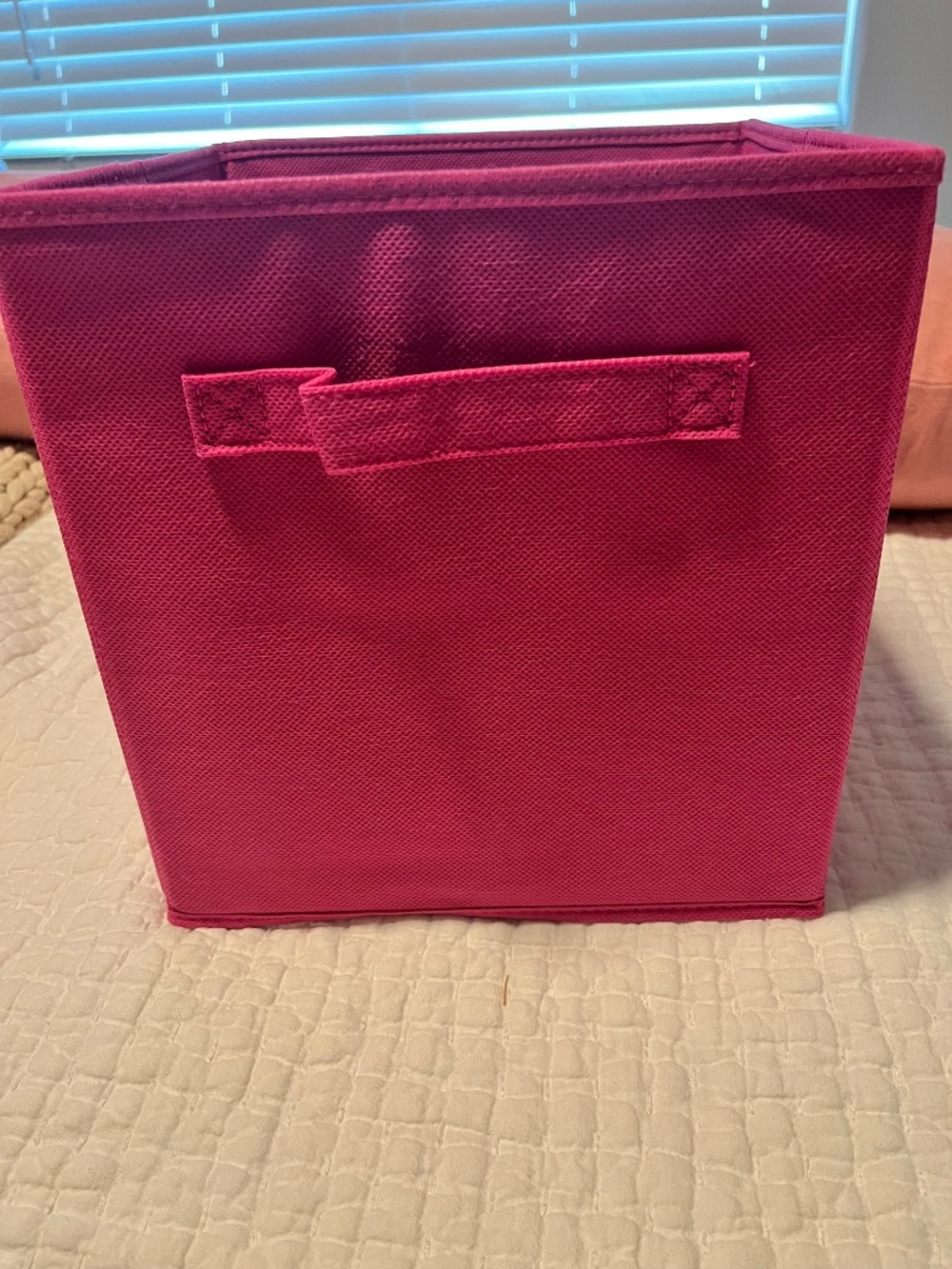 SET OF FOUR Pink Fabric Storage Box